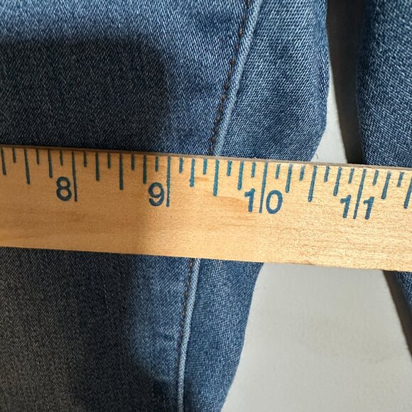 The Pioneer Woman Jeans Large Blue Denim Cotton Bootcut Leg Pull On Design - Picture 9 of 10